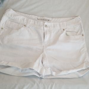 White Jean shorts